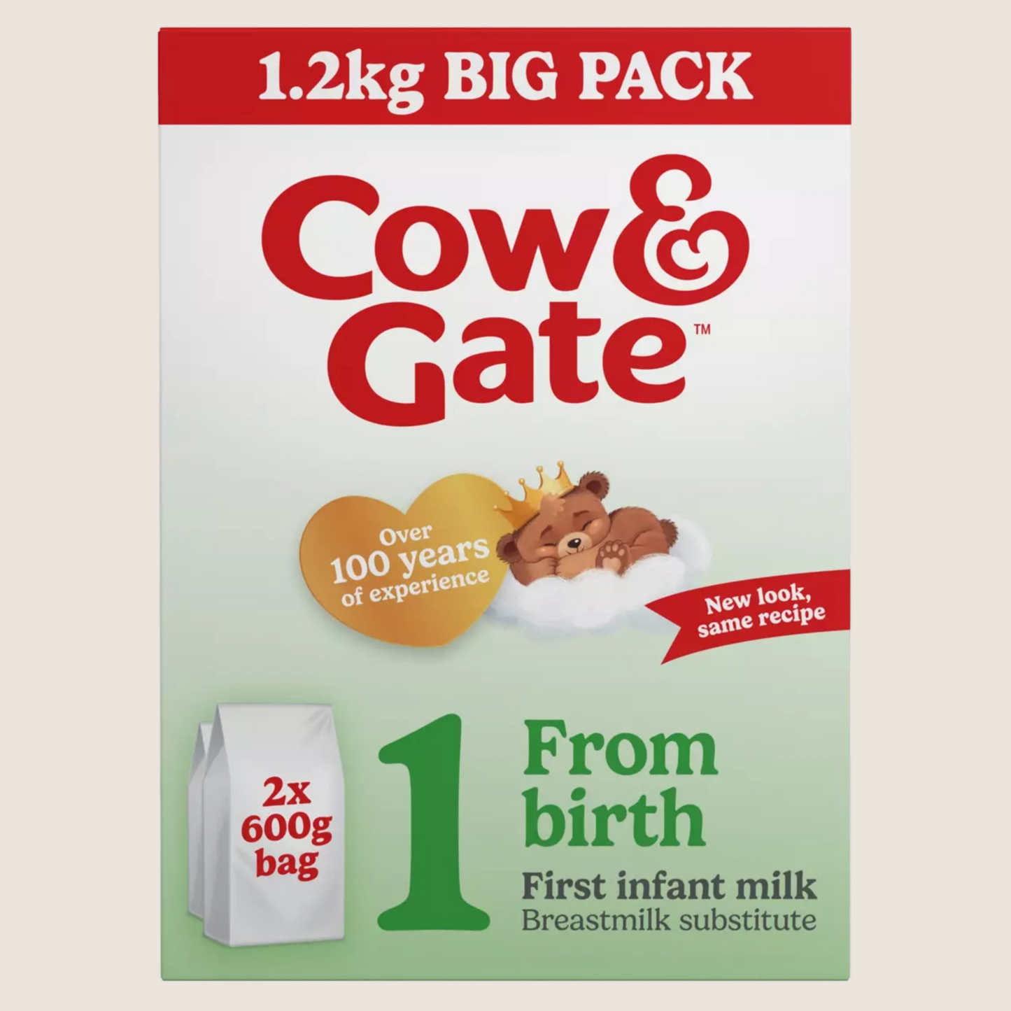 Cow & Gate 1 First Infant Baby Milk Formula Powder From Birth Gentle Formula 1.2kg