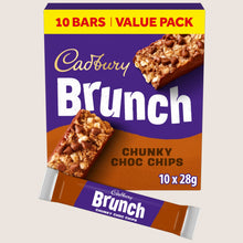 Cadbury Brunch Oats Chocolate Chip Cereal Bars 10 Pack Multipack  Vitamin Fortified 280g
