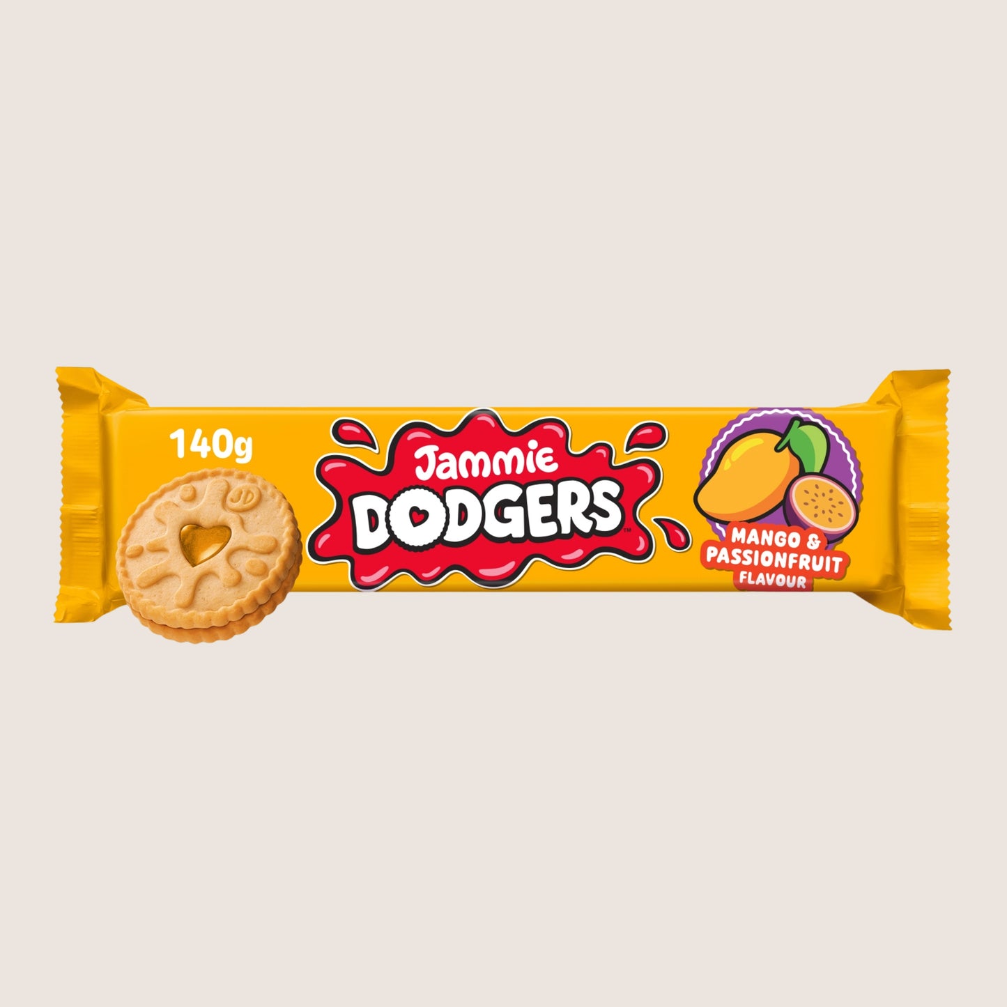 Jammie Dodgers Mango & Passionfruit Flavour Free From Artificial Additives 140g