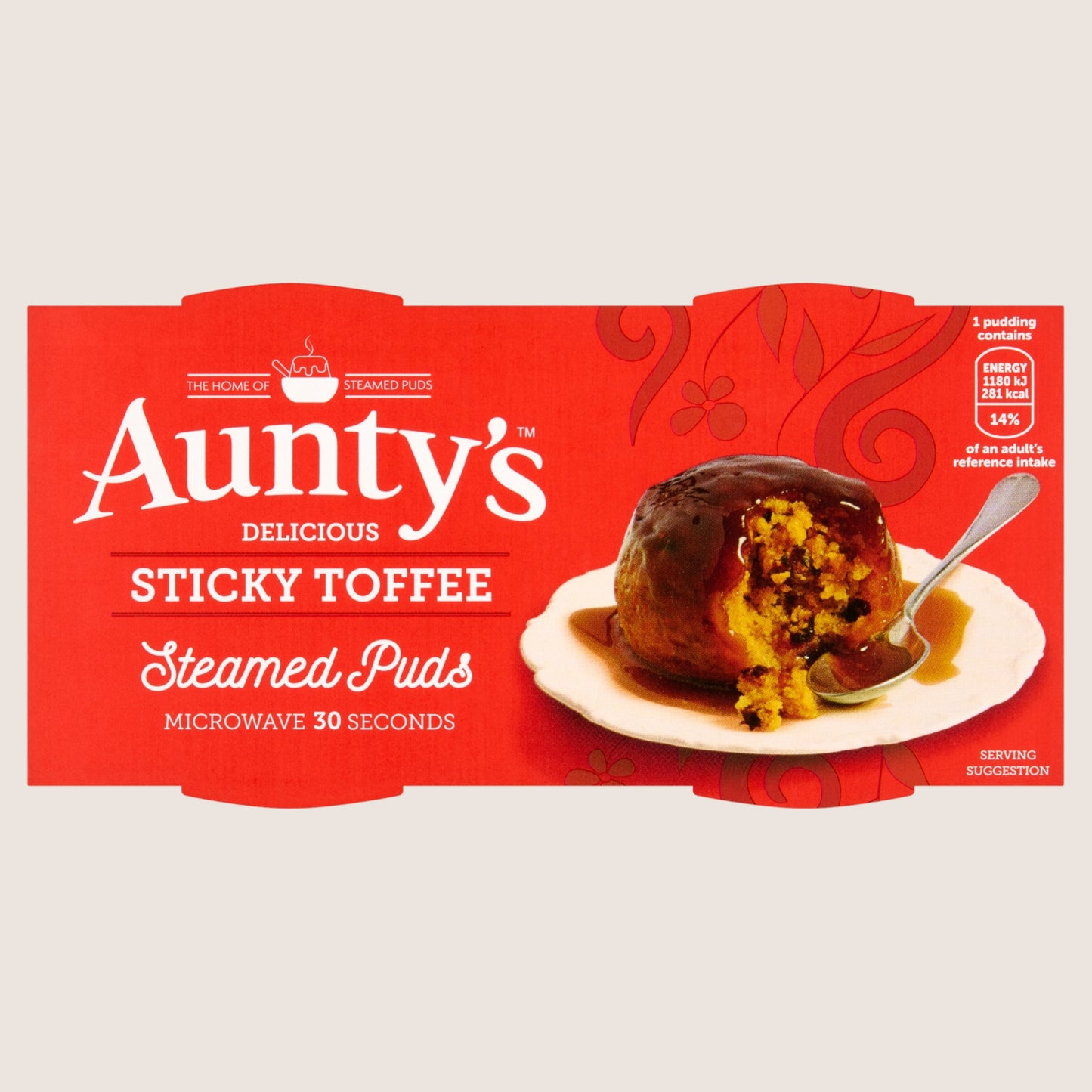 Aunty's Delicious Sticky Toffee Steamed Puds No Artificial Additives 2 x 95g