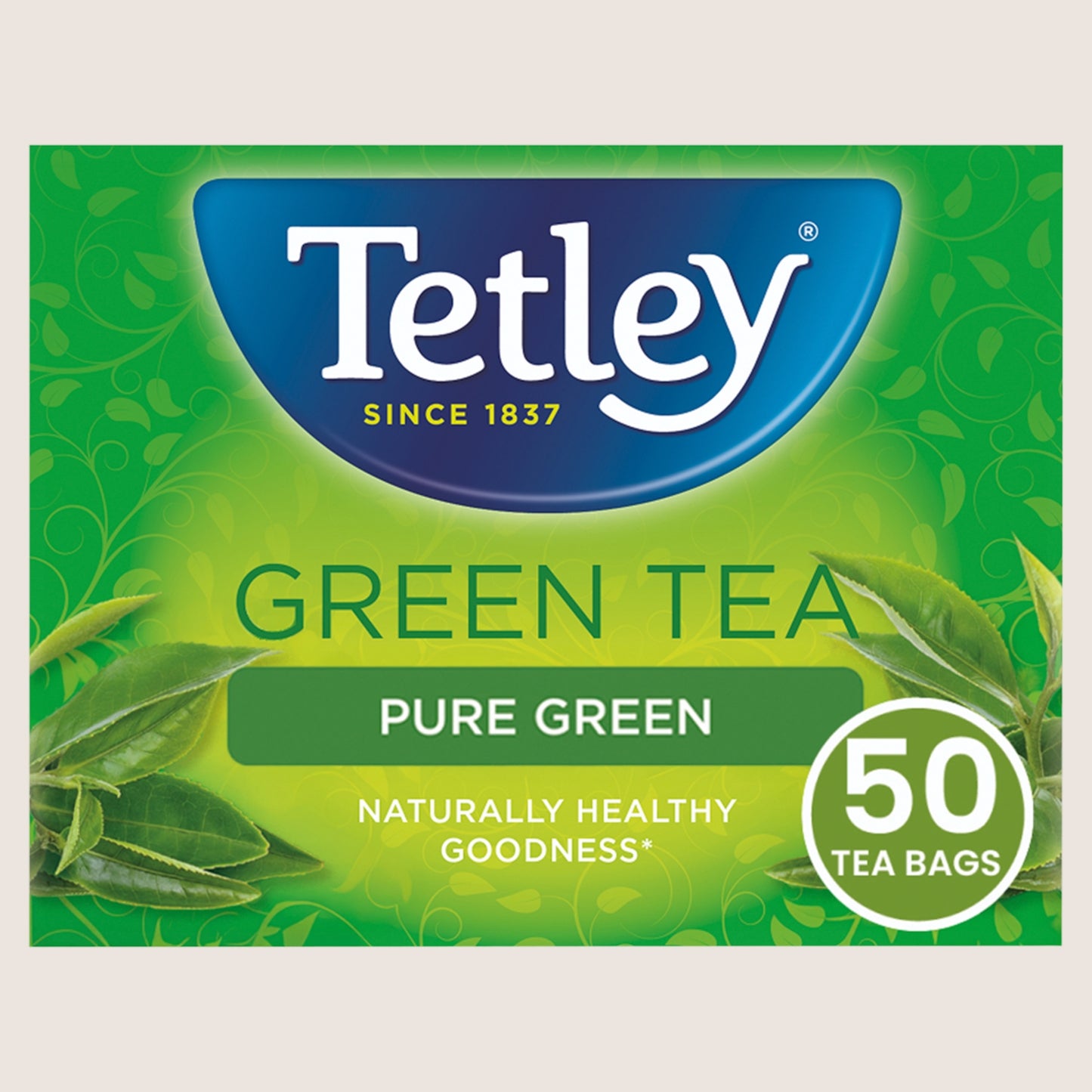 Tetley Pure Green 50 Tea Bags Rainforest Alliance Certified 100g