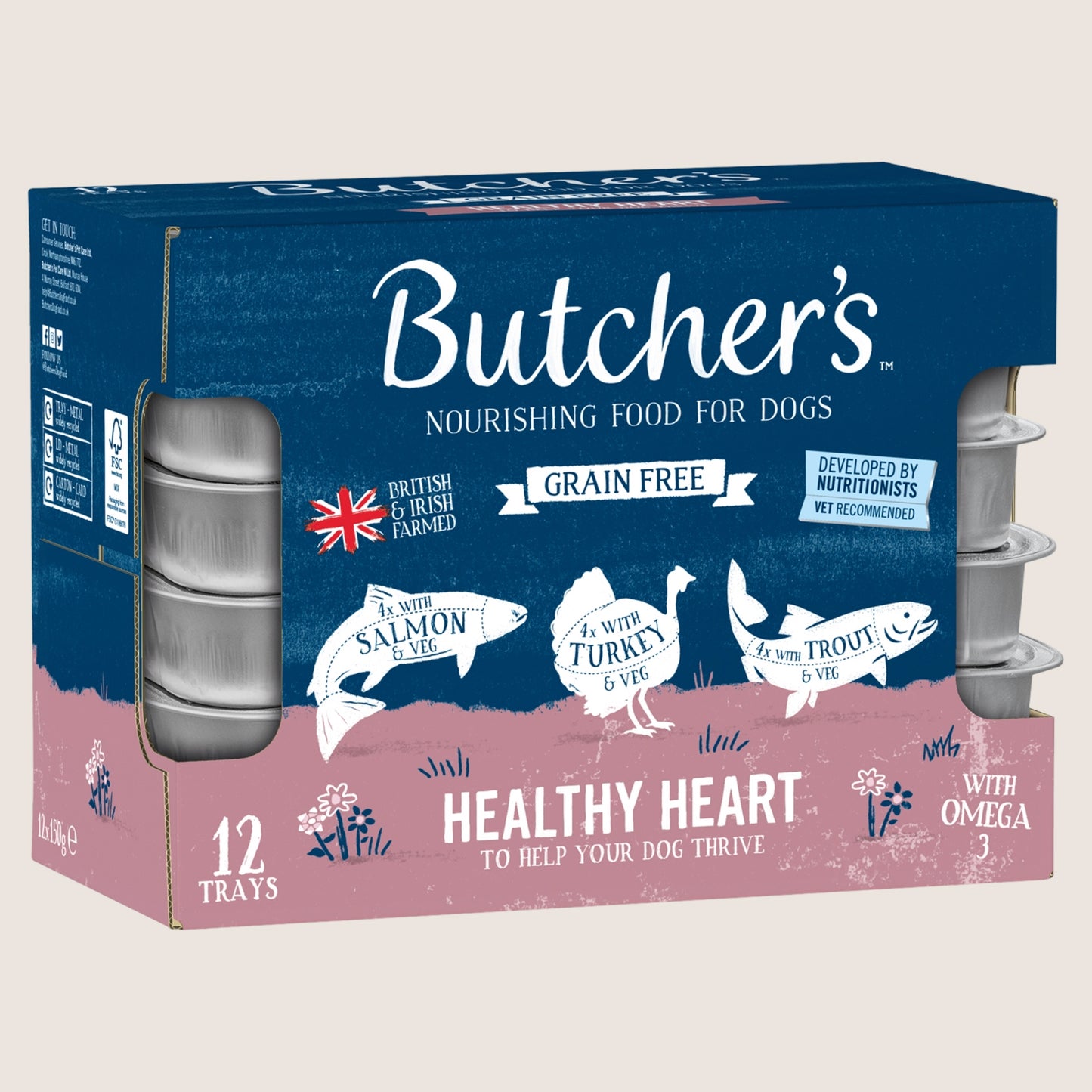 Butcher's Healthy Heart Nourishing Food for Dogs Grain Free 12 x 150g