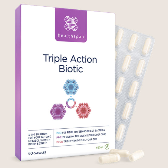 Healthspan Triple Action Biotic 60 Capsules