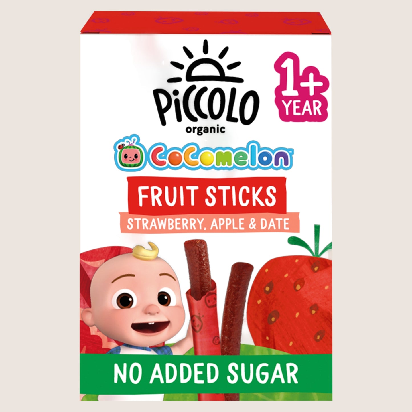 Piccolo Strawberry Apple & Date Fruit Sticks 1+ Year Gentle Formula 4 x 17g