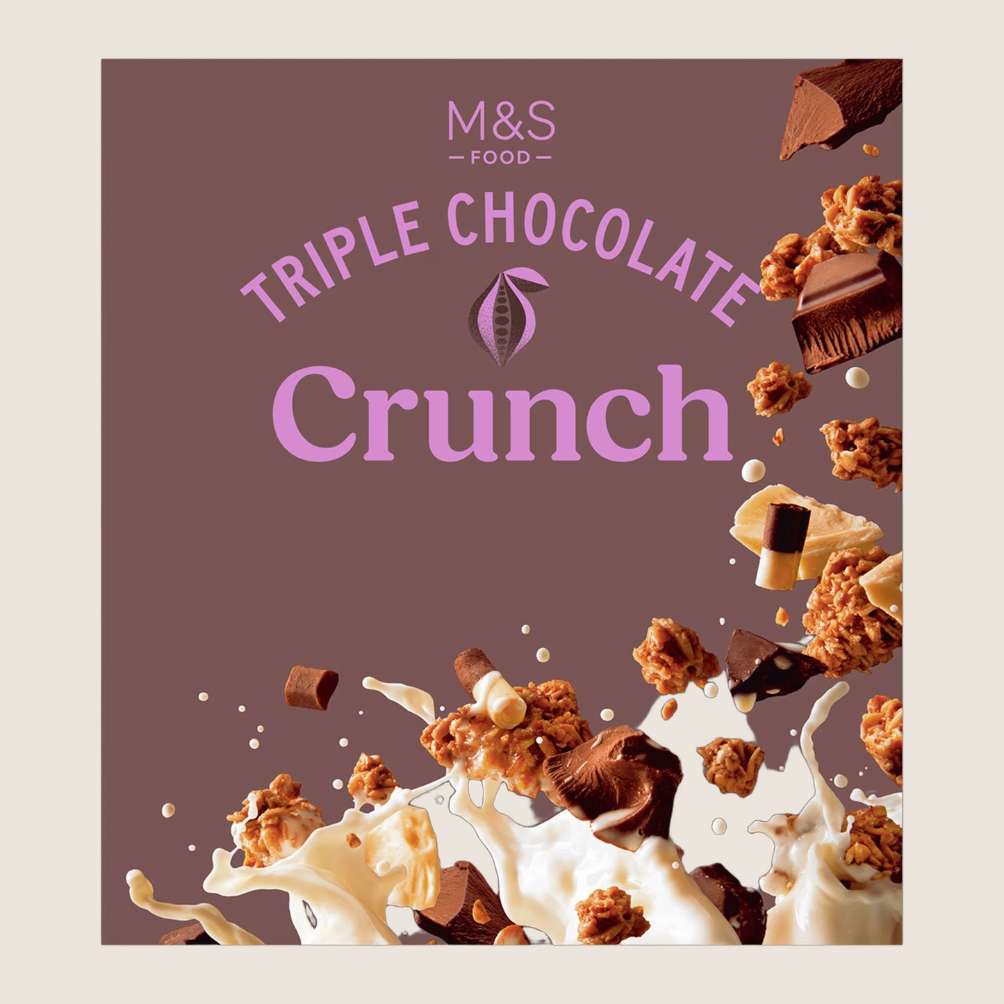 M&S Triple Chocolate Crunch Real Chocolate 500 g