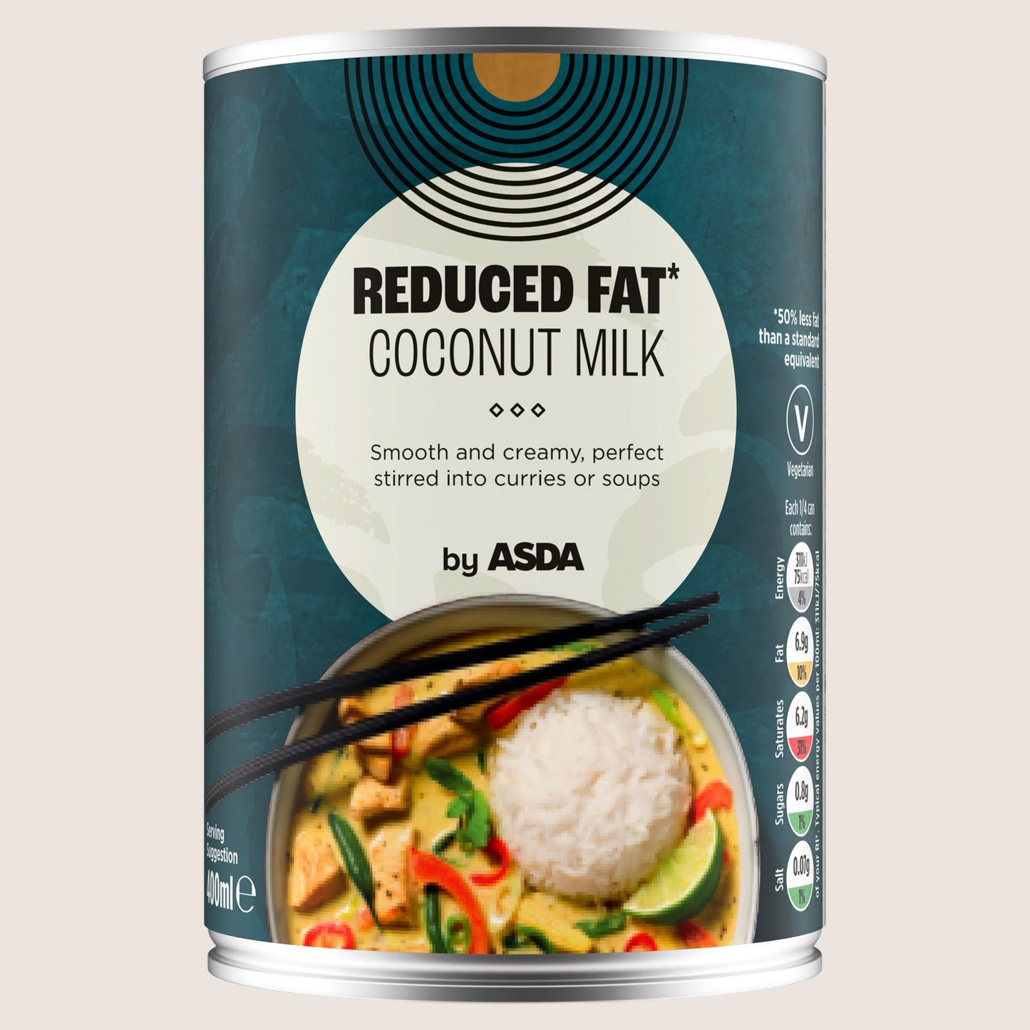 ASDA Reduced Fat Coconut Milk Reduced Fat 400ml