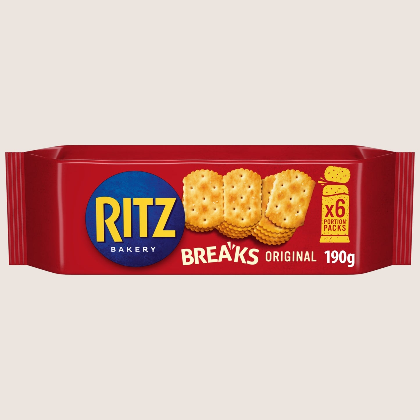 Ritz Breaks Original Crackers Snack Lunchbox Free From Artificial Additives 6 Pack 190 g