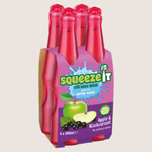 Squeeze It Still Juice Drink Apple & Blackcurrant Refreshing 4 x 200ml