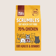 Scrumbles Adult & Seniors 75% Chicken Dry Cat Food Complete Nutrition 750g