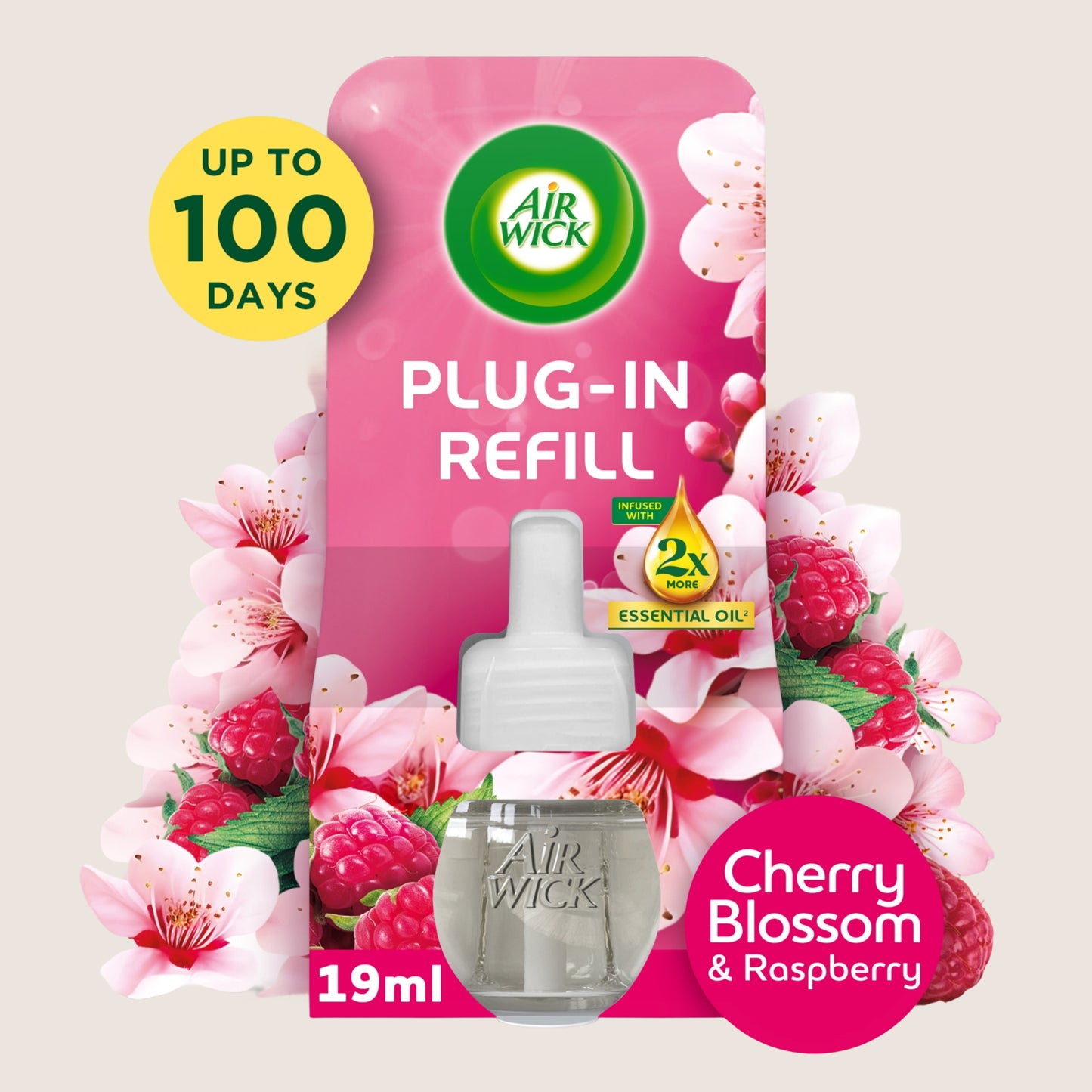 Air Wick Plug-In Refill Cherry Blossom & Raspberry Air Freshener 19ml