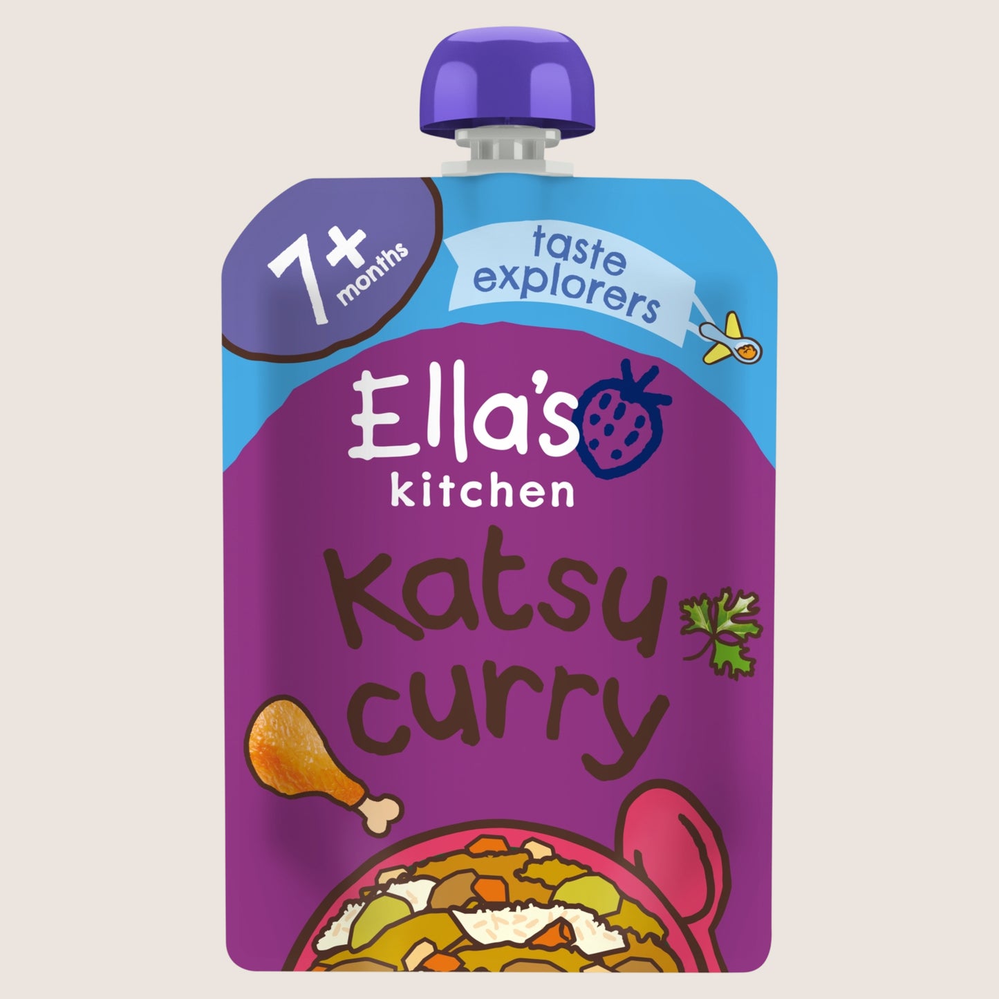 Ella's Kitchen Cracking Katsu Curry with Chicken 7+ Months Gentle Formula 130g