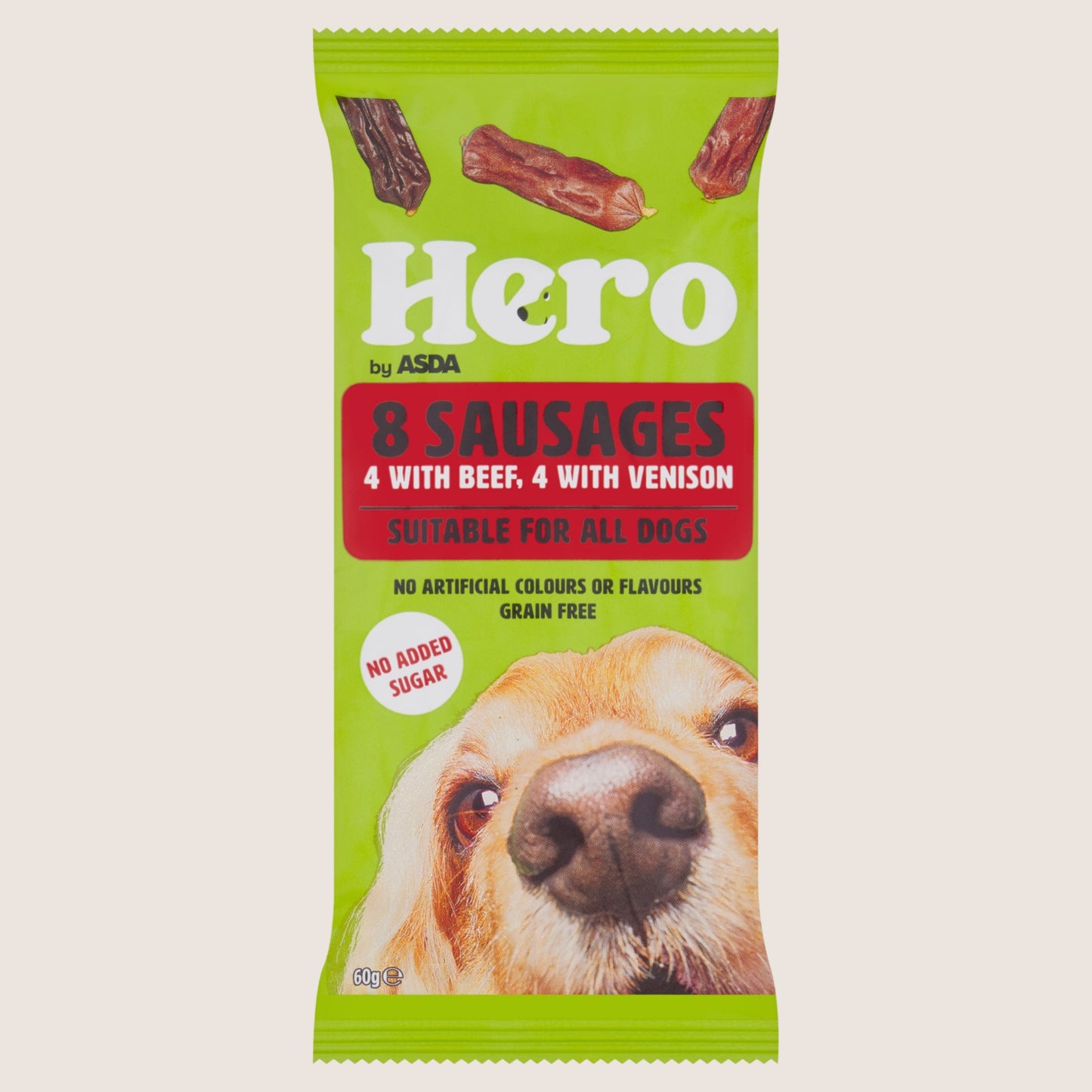Hero by ASDA Hero 8 Sausages Grain Free 60g