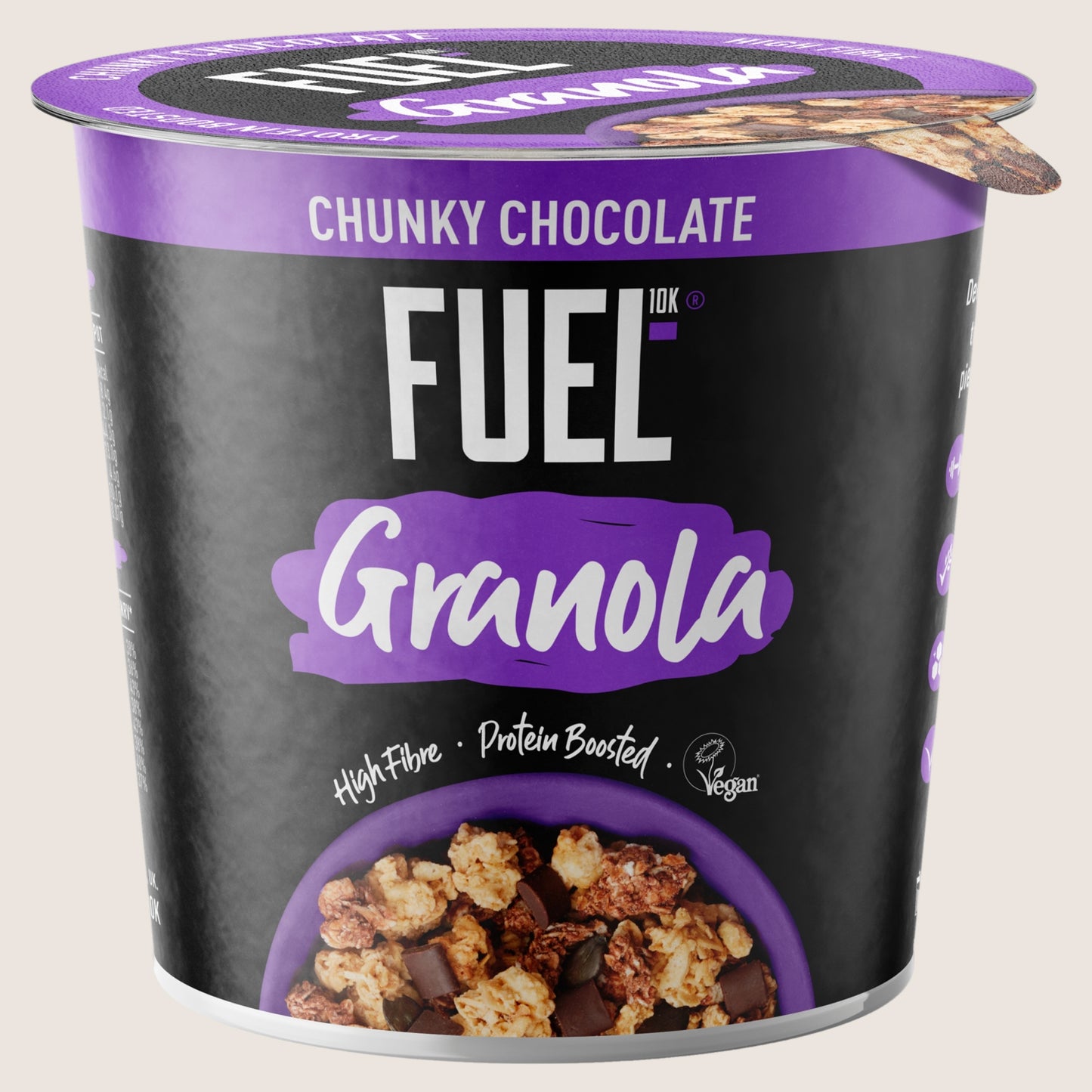 FUEL10K Chocolate Protein Granola Cereal Pot Protein 70g