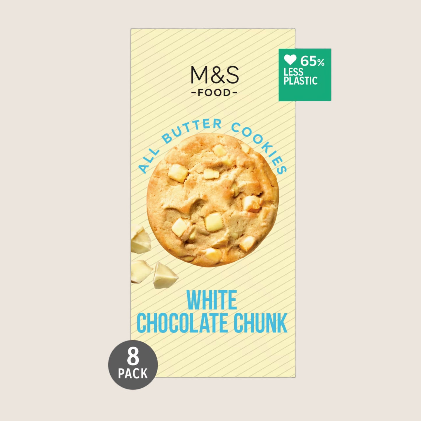 M&S 8 All Butter Belgian White Chocolate Chunk Cookies All Butter Recipe 200 g