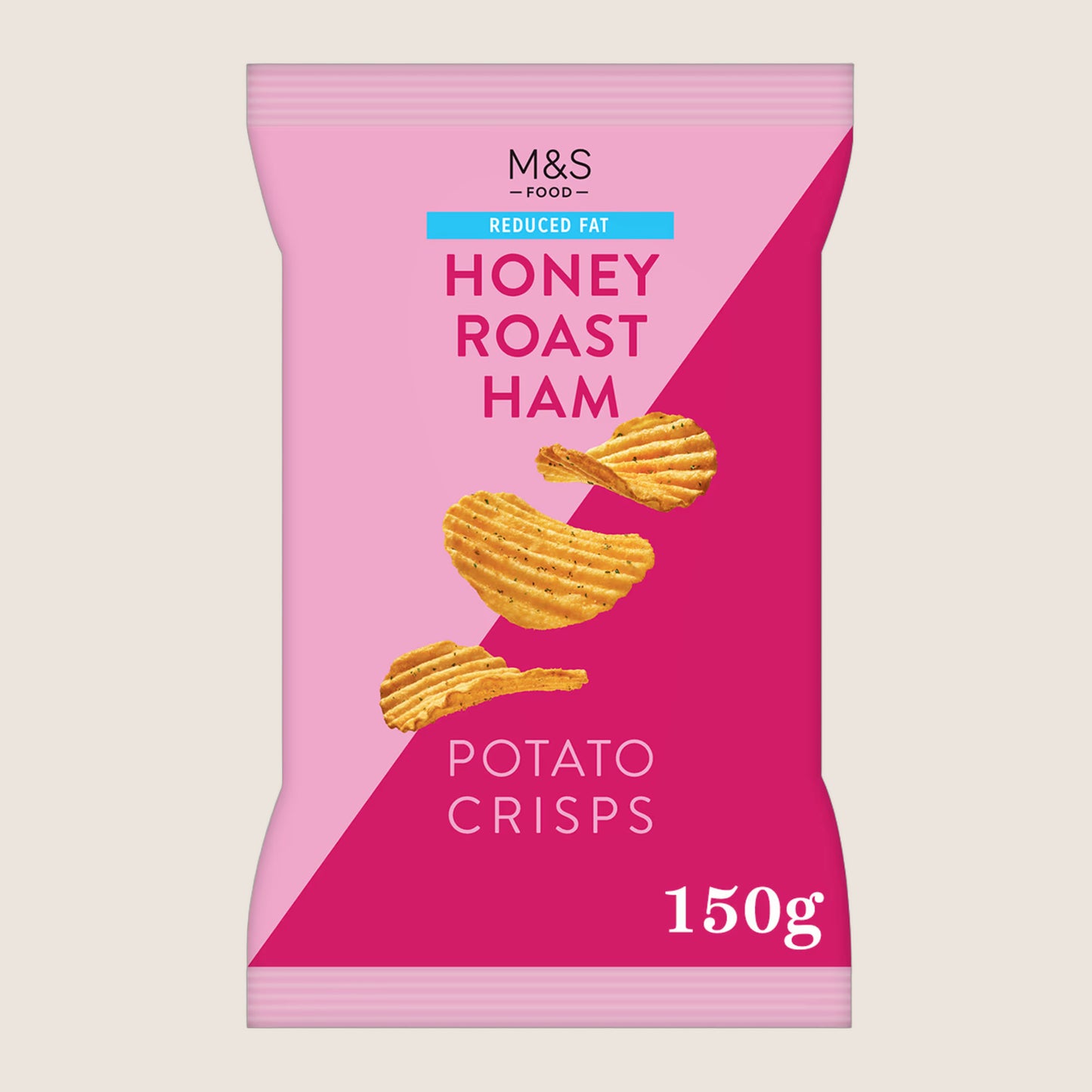 M&S Reduced Fat Honey Roast Ham Crisps 150 g