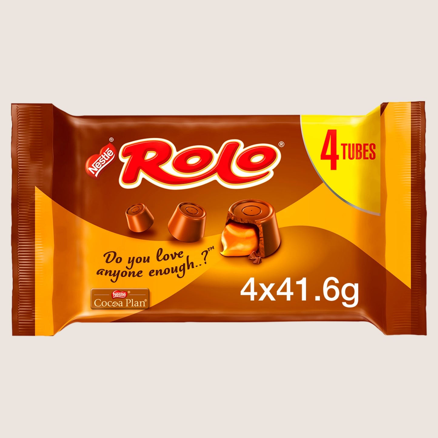 Rolo Milk Chocolate & Caramel Tube 4 Pack 166.4g