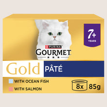 Gourmet Gold Senior 7+ Pate Fish Wet Cat Food Senior Formula 8x85g