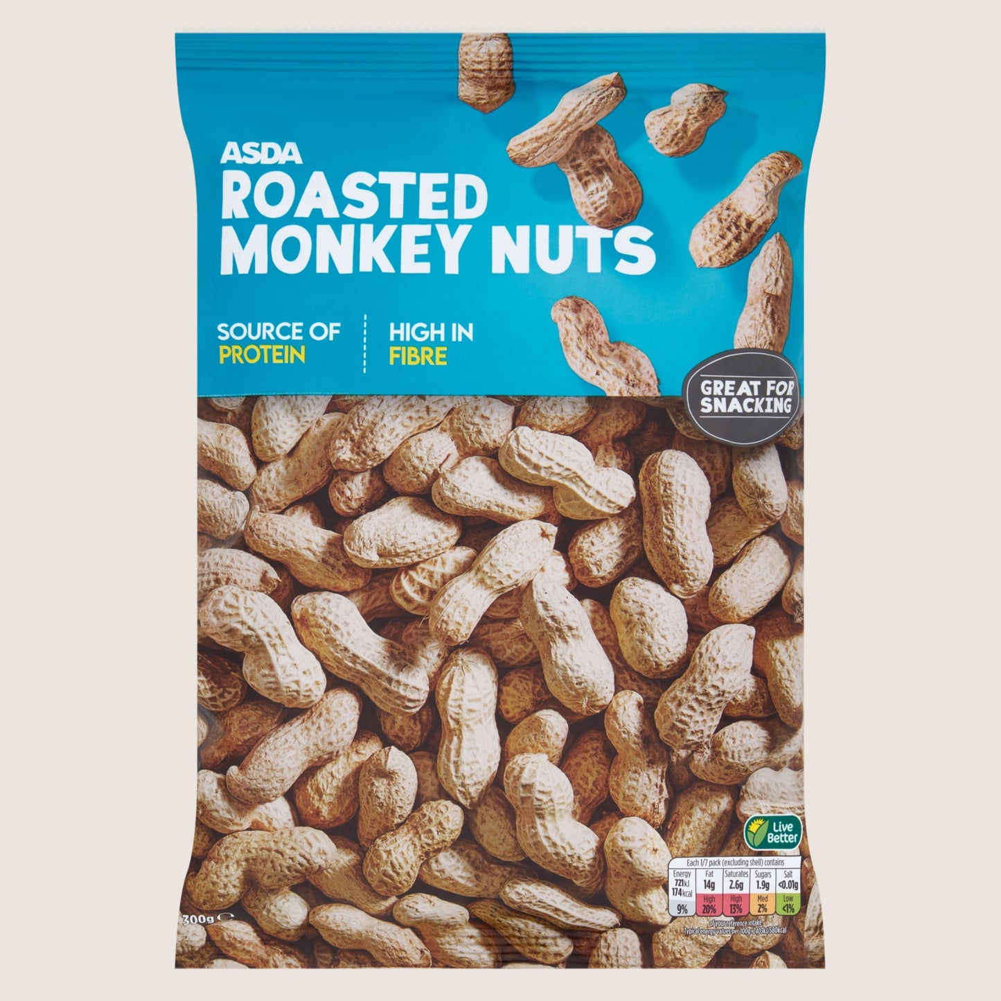 ASDA Roasted Monkey Nuts Multipack 300g