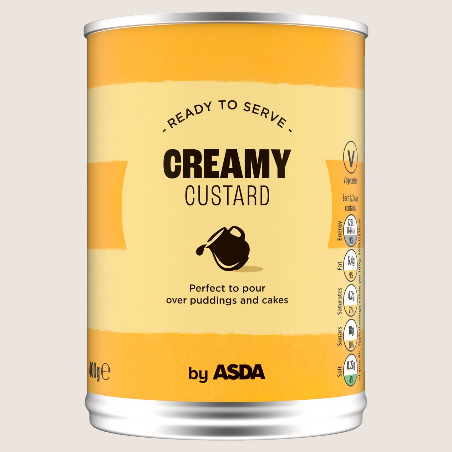 ASDA Creamy Custard No Artificial Additives 400g