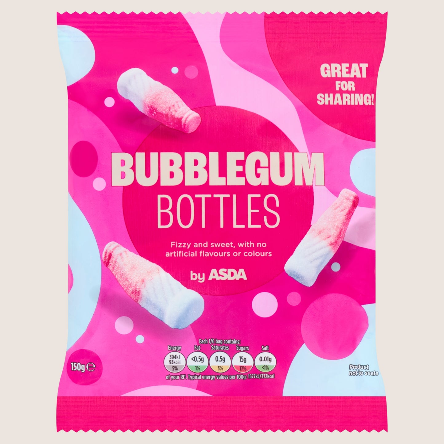 ASDA Bubblegum Bottles 150g