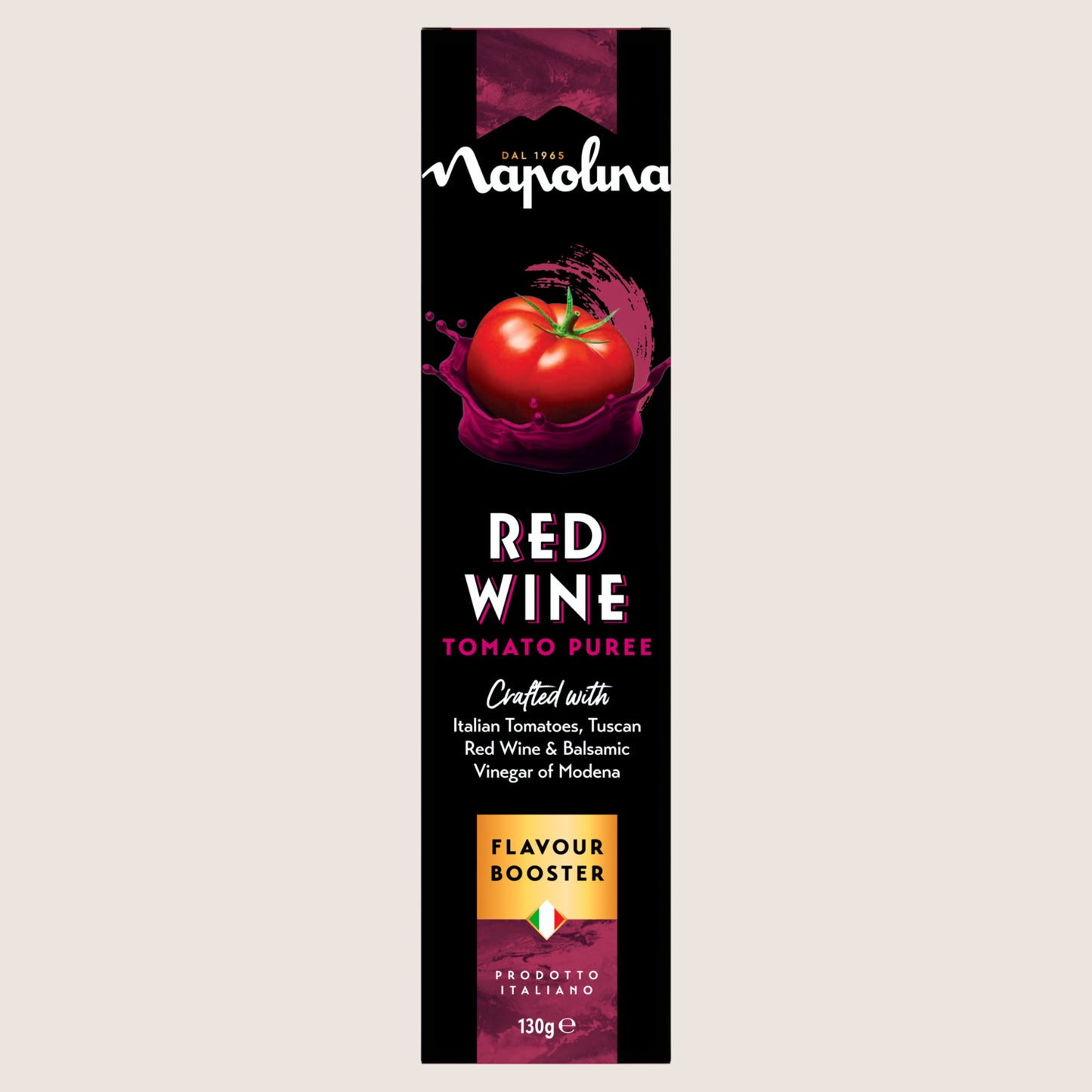 Napolina Red Wine Tomato Puree No Artificial Additives 130g