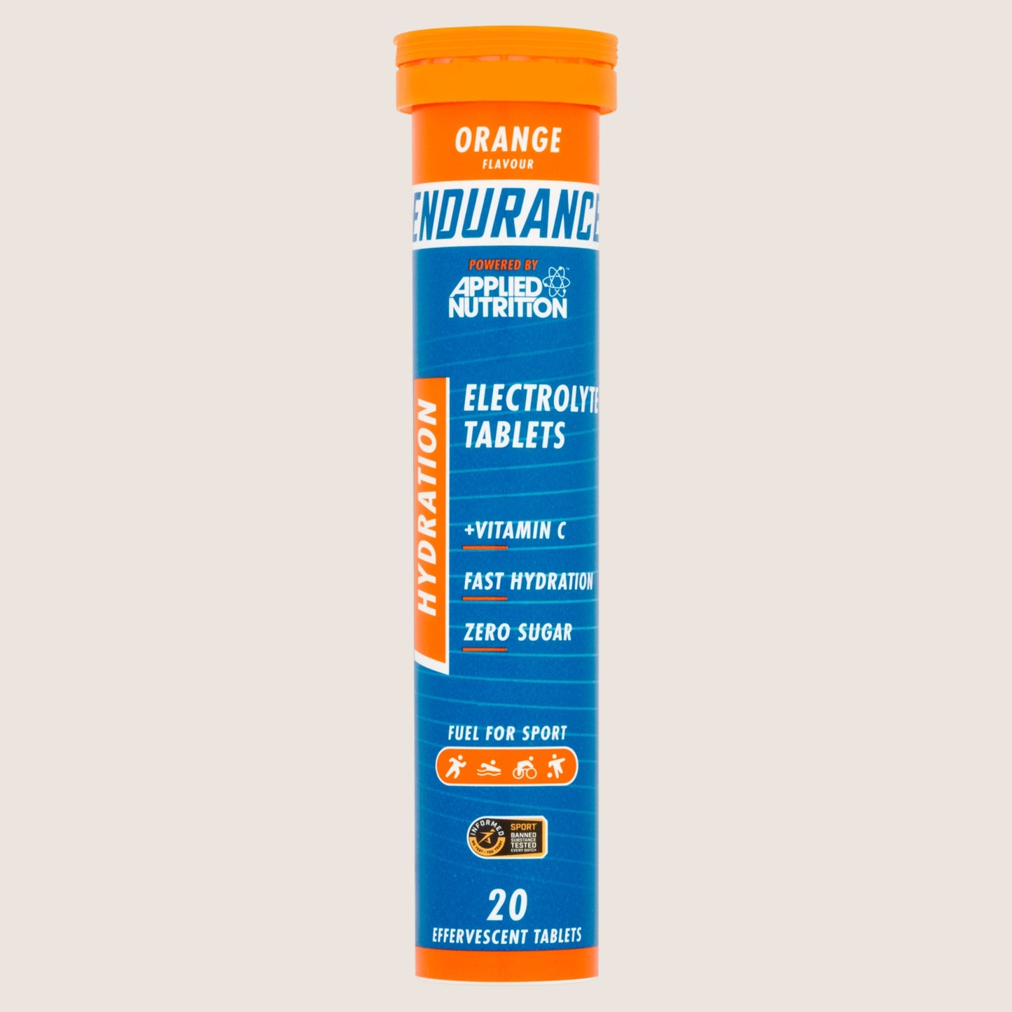 Applied Nutrition Endurance Orange Flavour Electrolyte Effervescent Tablets 20 x