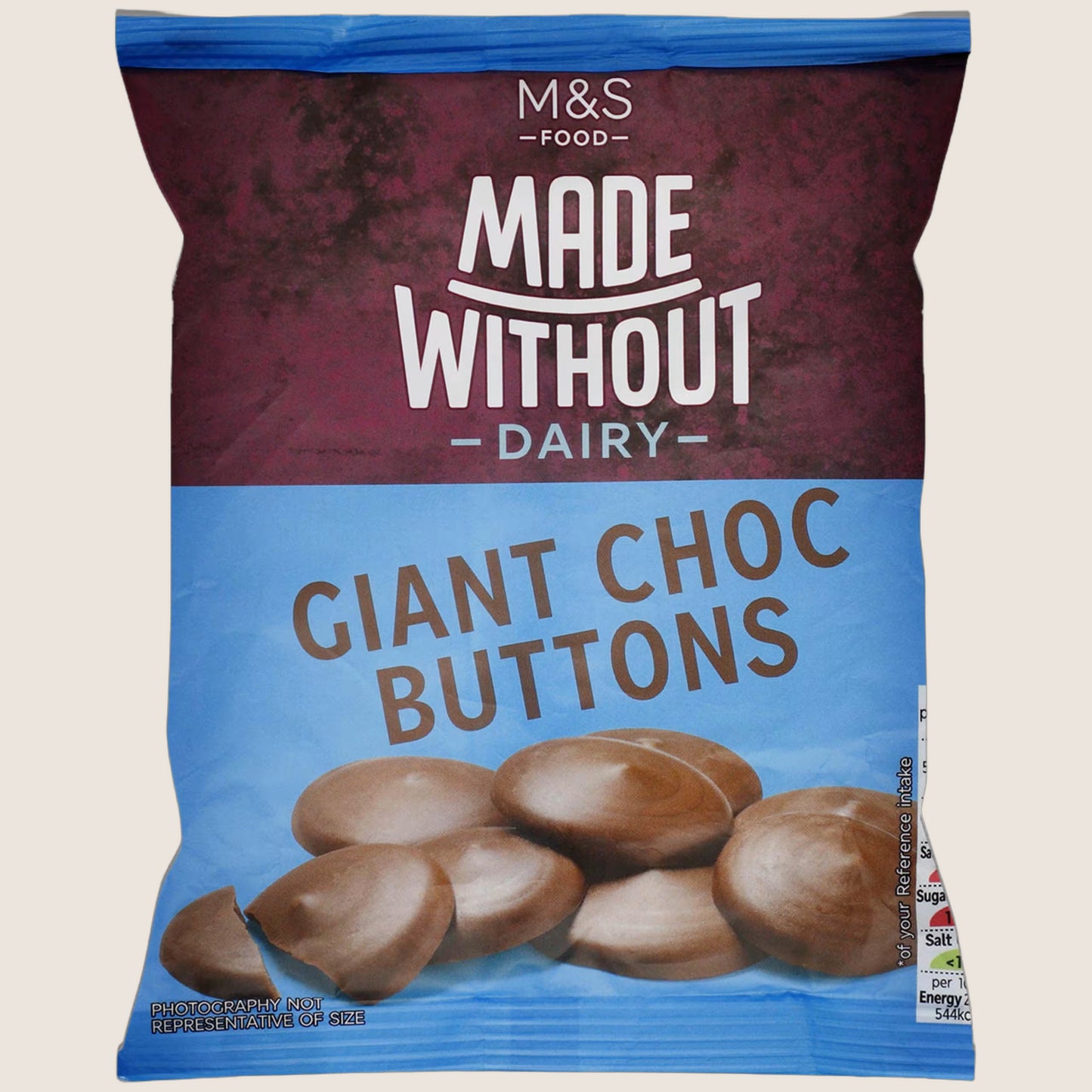 M&S Made Without Dairy Giant Chocolate Buttons Treat Bag Real Chocolate 150 g
