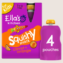 Ella's Kitchen Carrot + Orange Squishy Snack Gentle Formula 4 x 100g