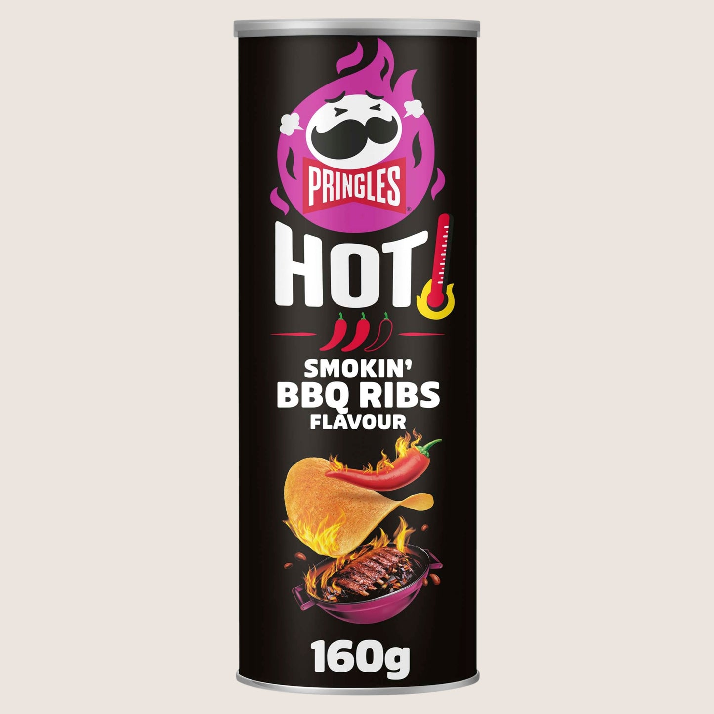 Pringles Hot BBQ Ribs Flavour Sharing Crisps Sharing Size 160g
