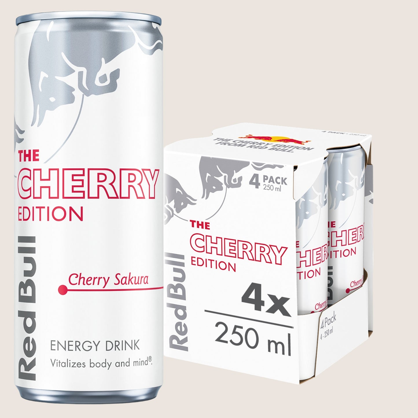 Red Bull Spring Edition Cherry Energy Drink Refreshing 4 Pack 250ml