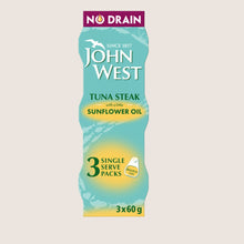 John West Tuna Steak with a Little Sunflower Oil High in Protein 3 x 60g