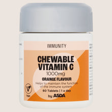 ASDA Immunity 1 a day Chewable Vitamin C 1000mg Orange Flavour 60 Tablets