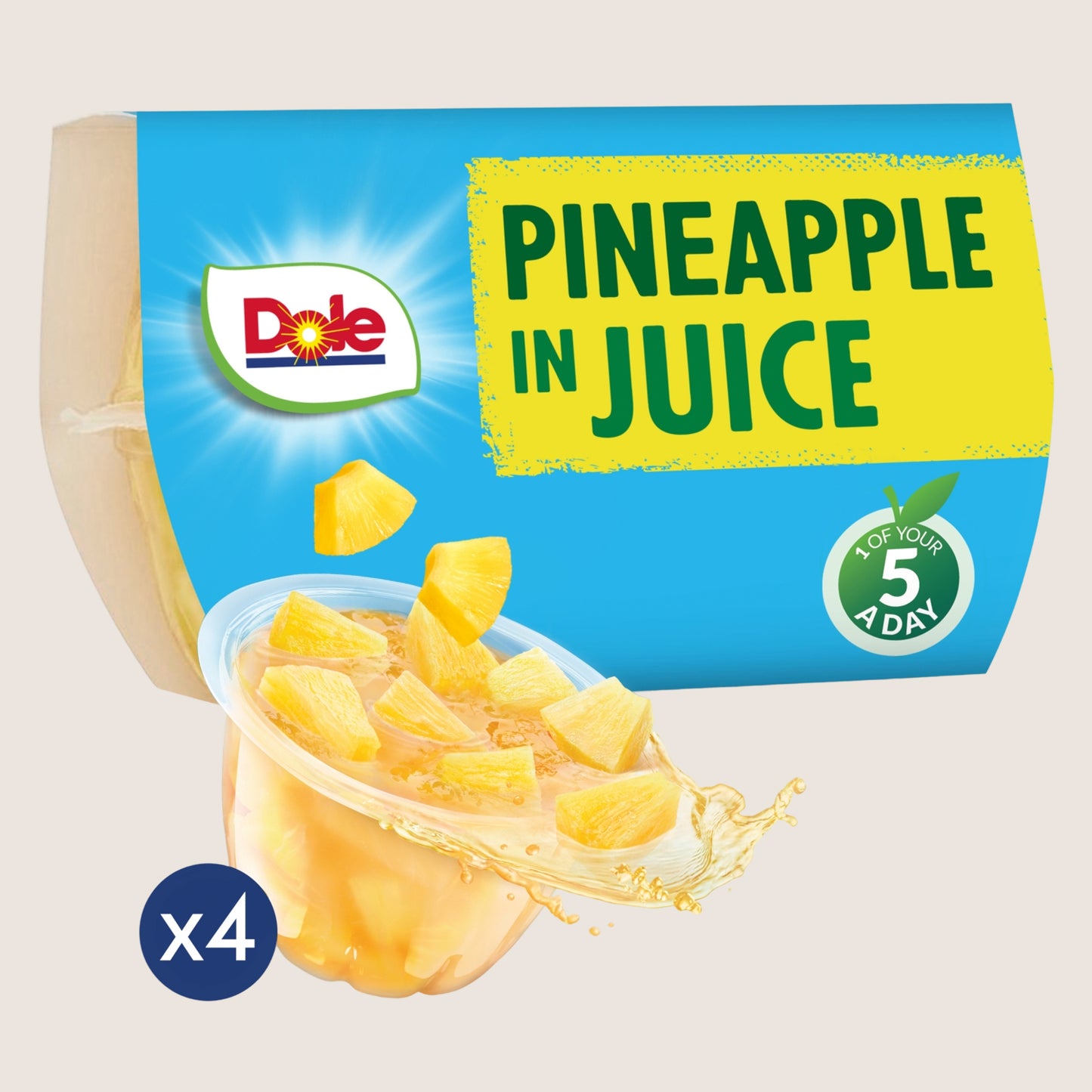 Dole Pineapple in Juice Gluten Free 4 x 113g