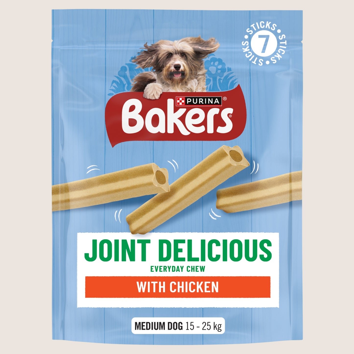 Bakers Joint Delicious Medium Chicken Dog Chews Nutritionally Complete 180g