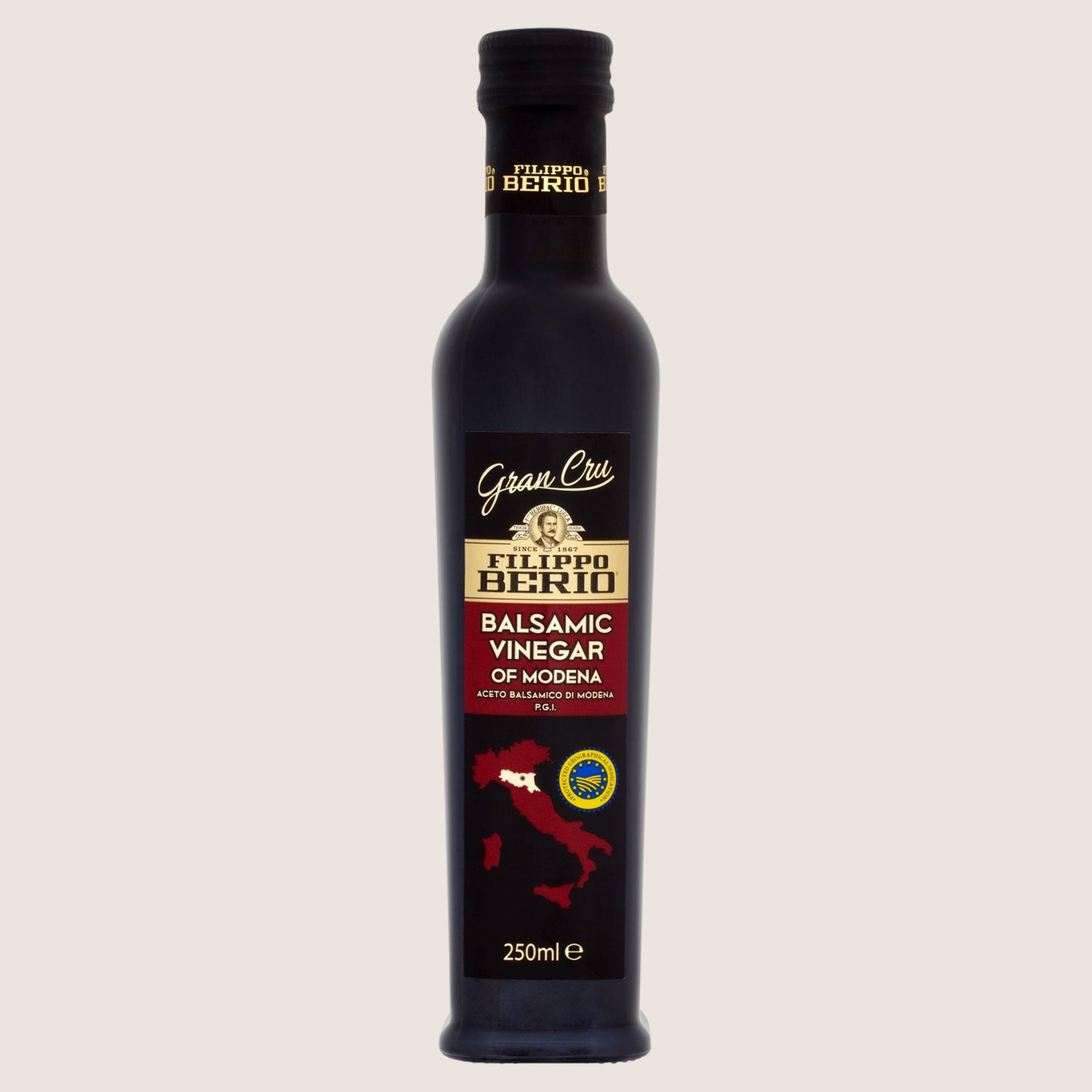 Filippo Berio Gran Cru Balsamic Vinegar of Modena No Artificial Additives 250ml