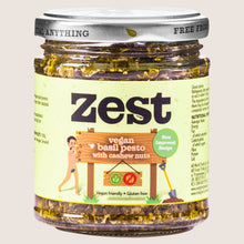 Zest Vegan Basil Pesto with Cashew Nuts Gluten Free 165g