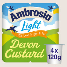 Ambrosia Light Low Fat & Reduced Sugar Custard Dessert Snack Pots Reduced Sugar 4 x 120g