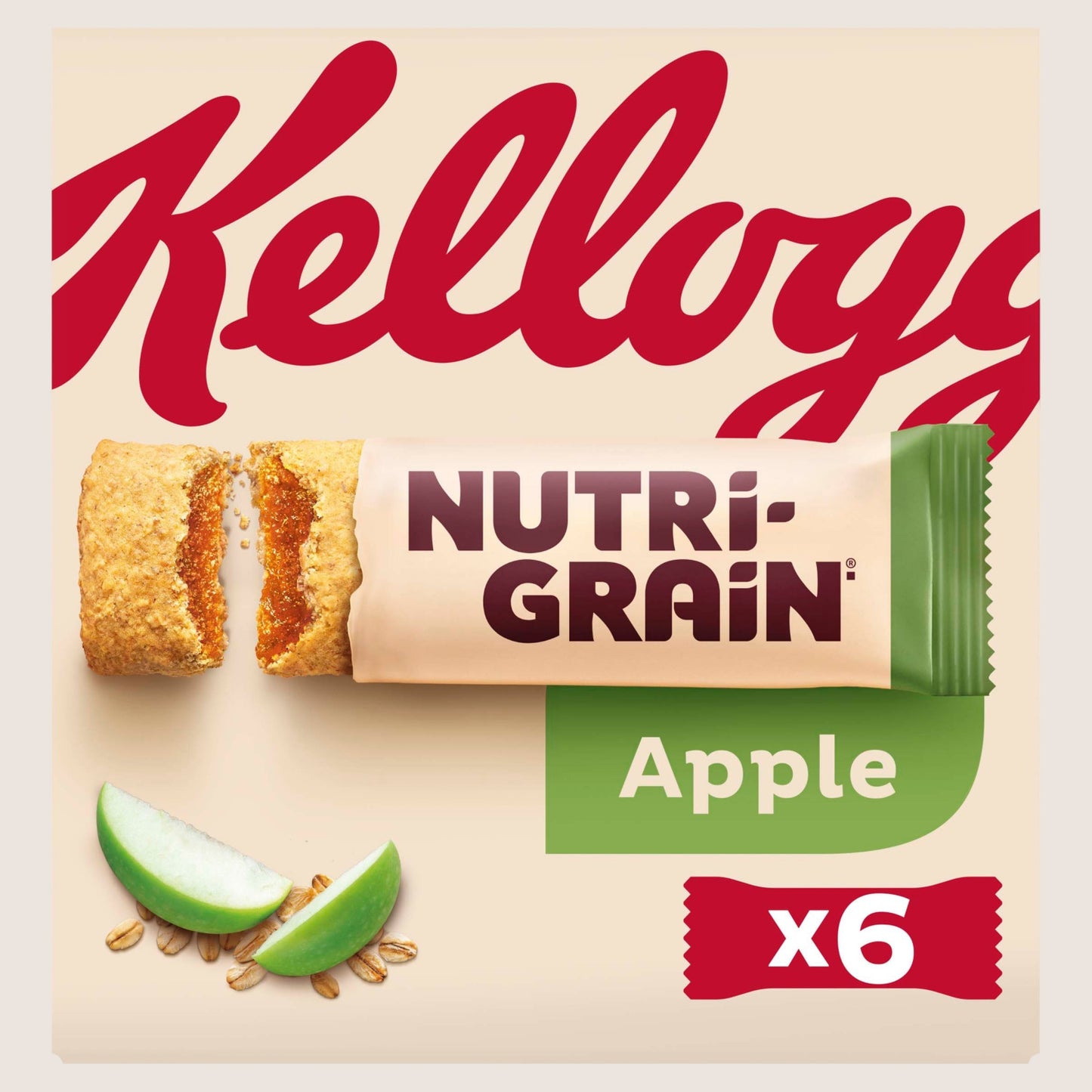Kellogg's Nutri-Grain Apple Snack Bars Vitamin Fortified 6x37g