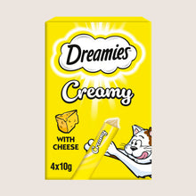 DREAMIES ™ Creamy Adult Cat & Kitten Treats with Delicious Cheese No Artificial Additives 4x10g