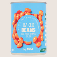 ASDA Baked Beans in a Rich Tomato Sauce No Added Sugar 410g