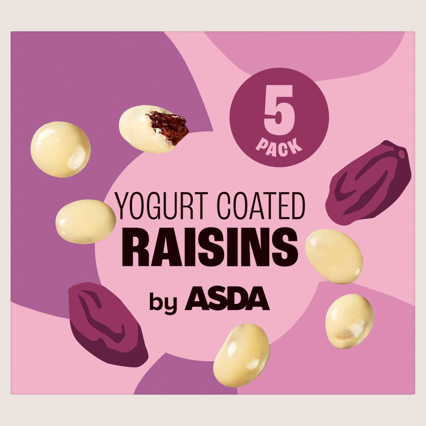 ASDA Yogurt Coated Raisins Multipack 5 x 25g