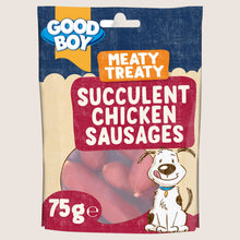 Good Boy Meaty Treaty Succulent Chicken Sausages No Artificial Additives 75g