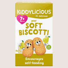 Kiddylicious Pear Soft Biscotti 7+ Months Gentle Formula 6 x 20g