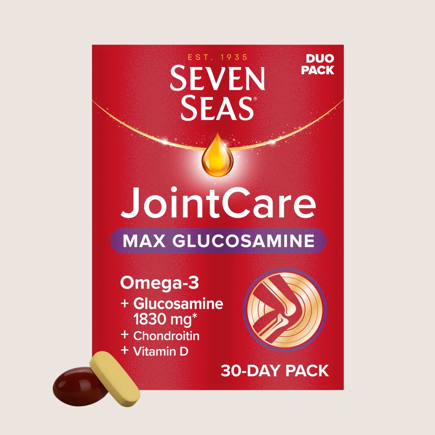 Seven Seas JointCare MAX GLUCOSAMINE With Omega-3 and Chondroitin