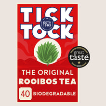 Tick Tock The Original Rooibos Tea 40 Biodegradable Bags No Artificial Additives 90g