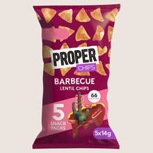 Proper chips Barbecue Lentil Chips Gluten Free 5 x 14g