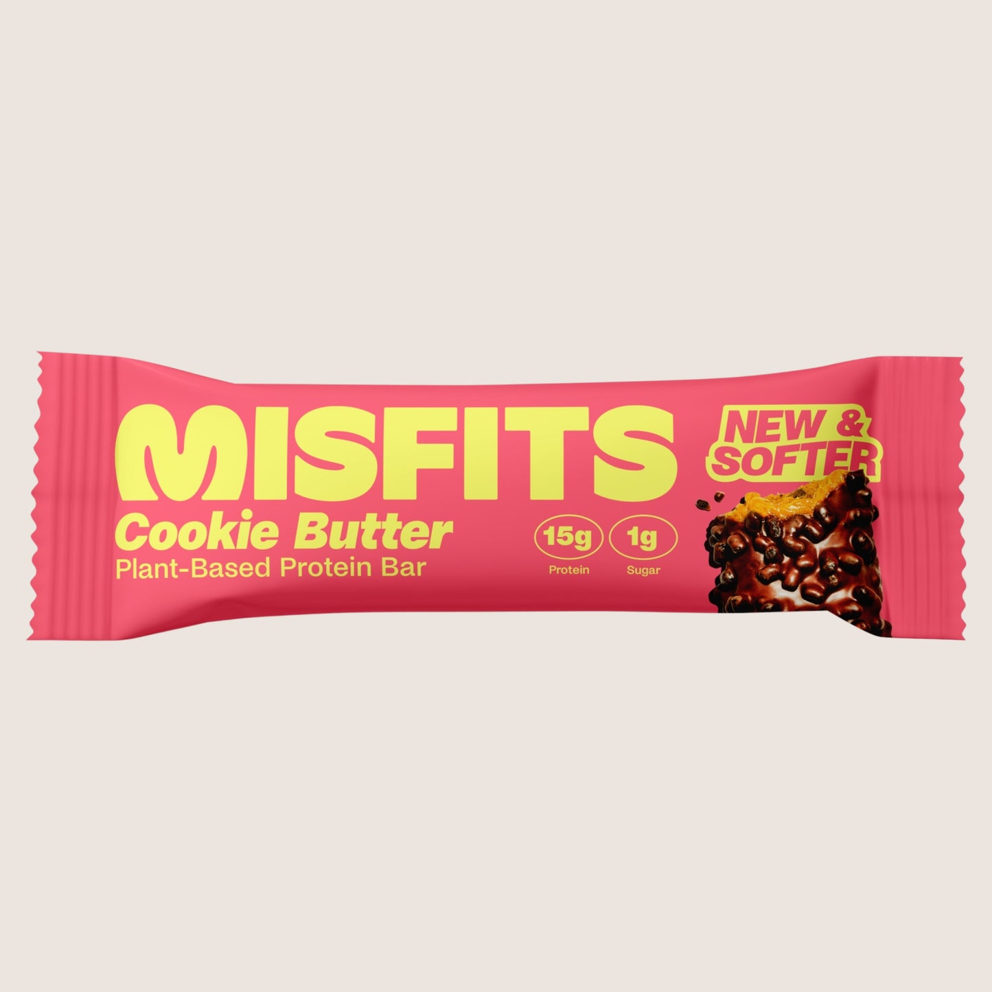Misfits Cookie Butter Flavour Plant-Based Protein Bar Protein 50g