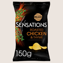 Walkers Sensation s Roasted Chicken & Thyme Sharing Crisps No Artificial Additives 150g