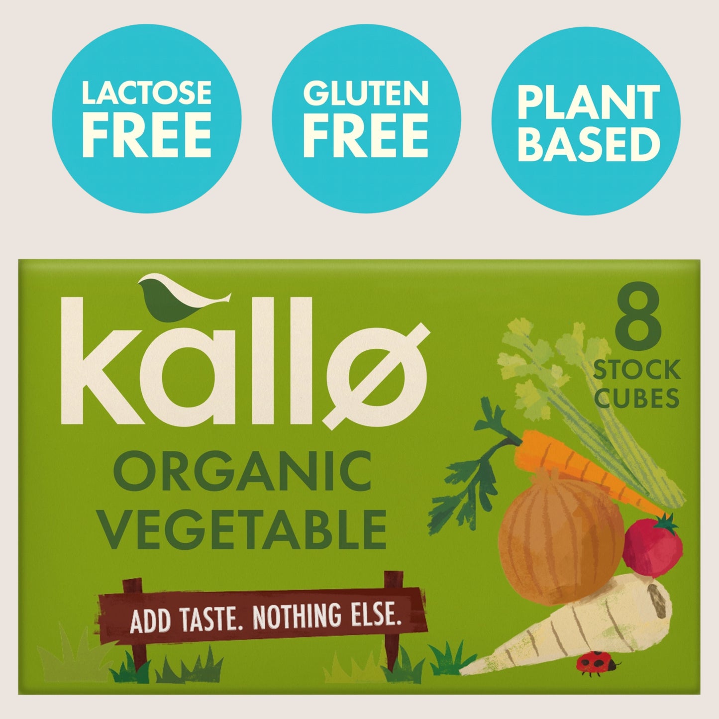 Kallo Organic Vegetable Stock Cubes Gluten Free 8 x 11g