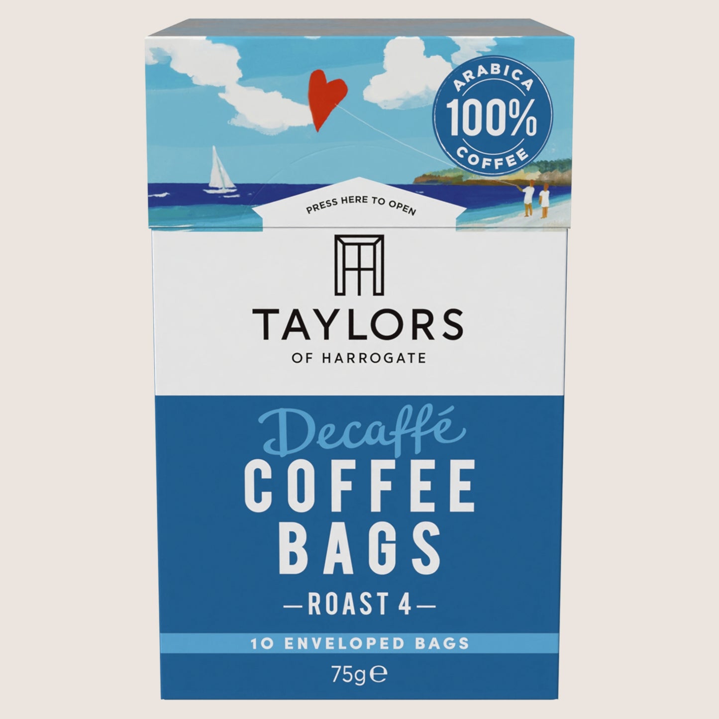 Taylors of Harrogate 10 Decaffé Enveloped Coffee Bags Decaffeinated 75g